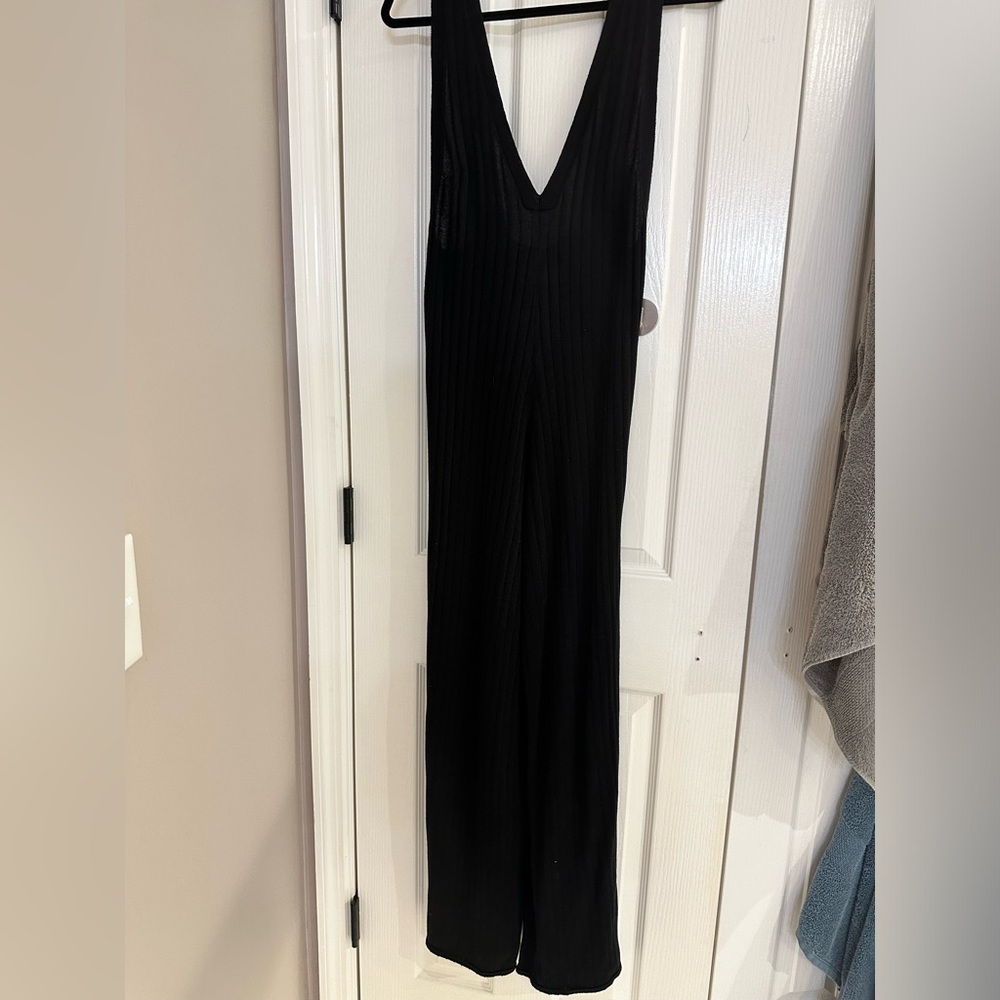 Free People black ribbed jumpsuit